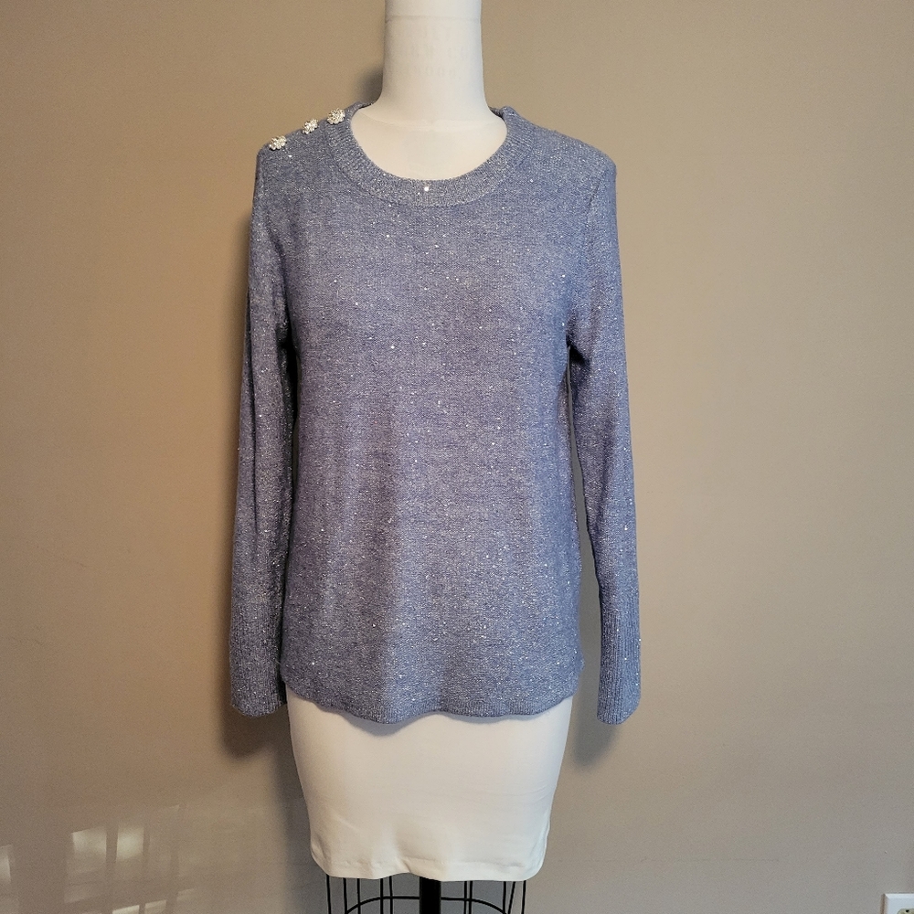 Lilly Pulitzer Metalic Blue Sweater